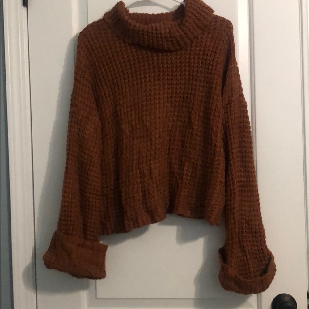 Goodnight Macaroon Brown Knit Sweater